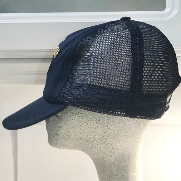 Vintage USS Avenger MCM-1 Navy Ship Snapback Hat Cap Mens Blue Large Made inUSA - Picture 12 of 14